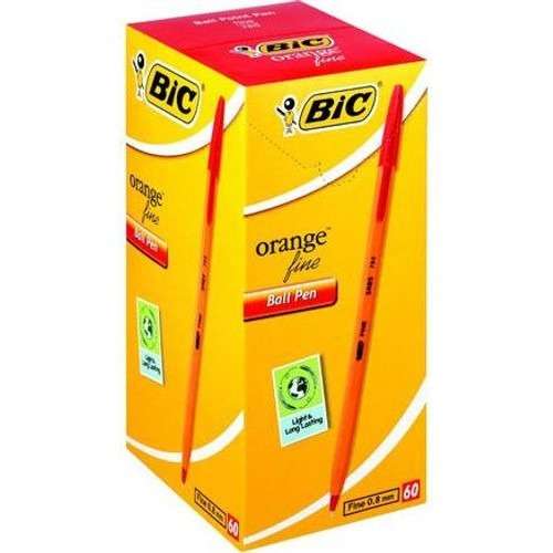 BIC Orange Fine Point Ballpoint Pen (Red)(Box of 60)