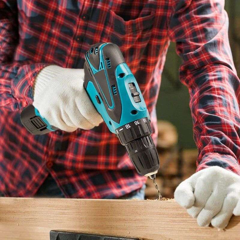 Cordless Rechargeable Lithium-Ion Drill and Screwdriver Set 18V