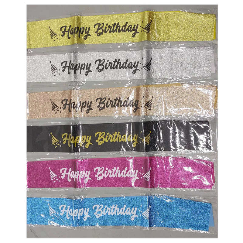 Happy Birthday Glitter Sash