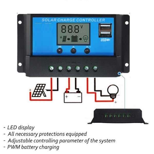 Solar Charge Controller - 20A - 12v/24v