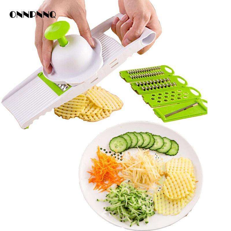 Multifunction Kitchen Fruit &amp; Vegetable Grater and Shredder - with 6 Blades