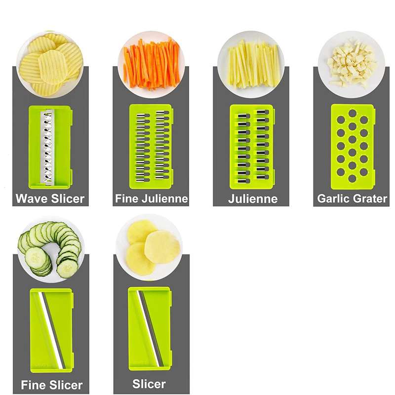 Multifunction Kitchen Fruit &amp; Vegetable Grater and Shredder - with 6 Blades