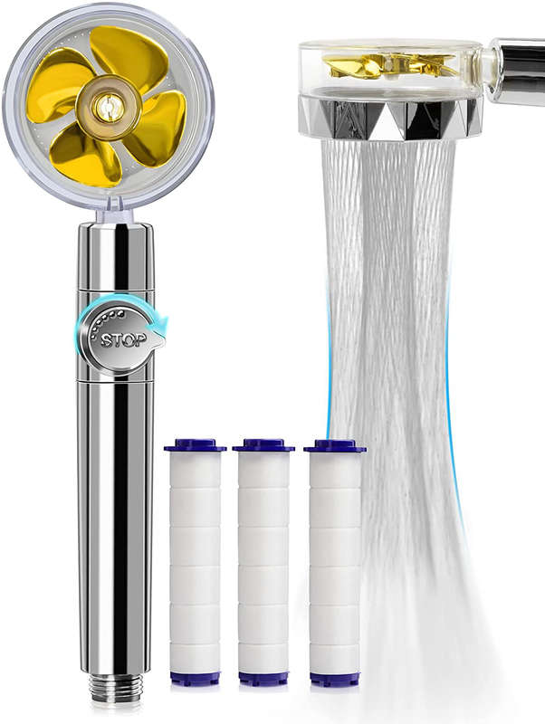 Turbo Fan Shower Mixer - Water Saving Shower Rose Head
