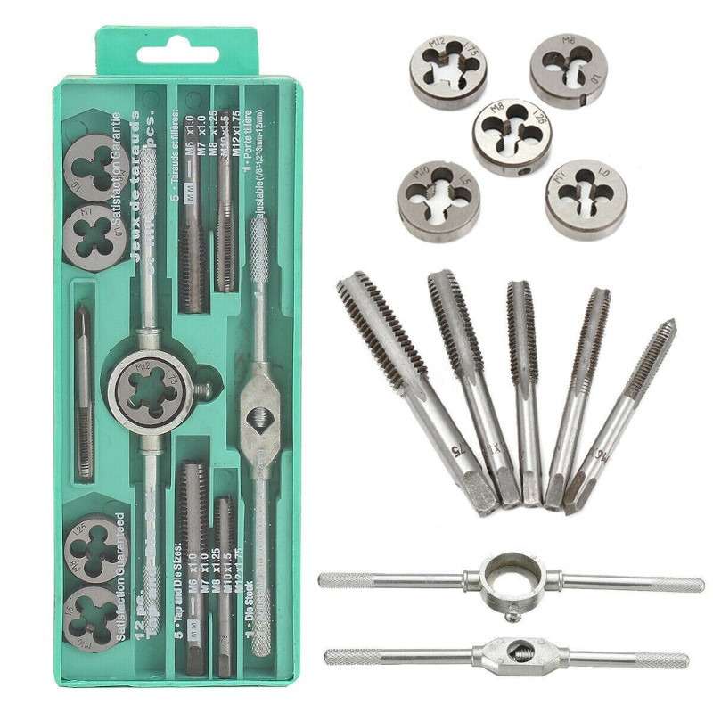 12 Piece Tap and Die Set