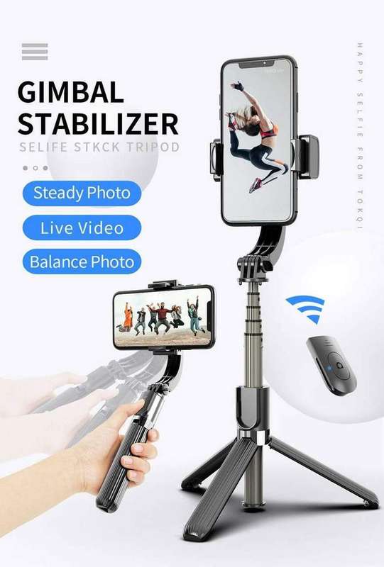 Gimbal Stabilizer Pocket Handheld Selfie Stick Tripod