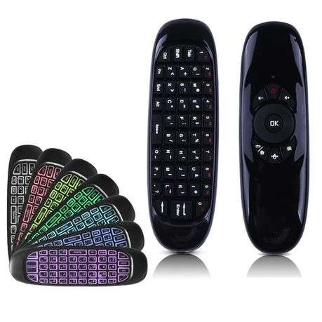 Mini Wireless Air Mouse and Backlit RGB Keyboard
