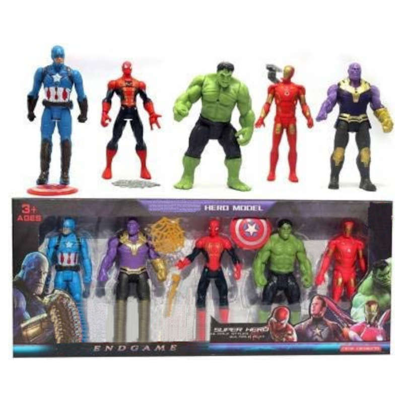 Super Hero Action Figure Toy Set (Set of 5 Superheroes)