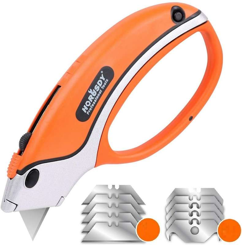 Heavy Duty Retractable Box Cutter Horusdy