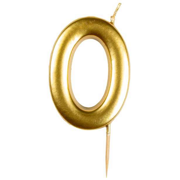Birthday Candles, Number Candles Gold 0 TO 9
