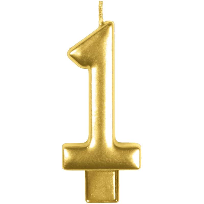 Birthday Candles, Number Candles Gold 0 TO 9