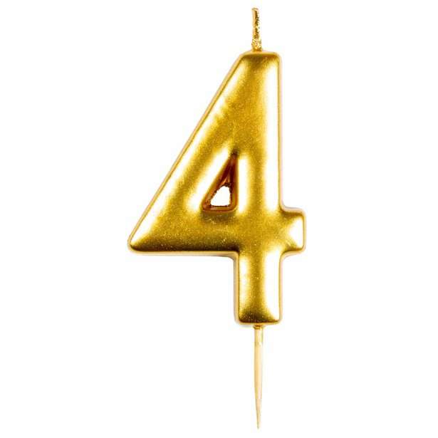 Birthday Candles, Number Candles Gold 0 TO 9