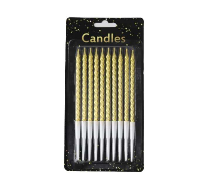 Cake Candles Spiral Silver 10 pack