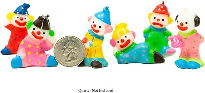 Clown Birthday Candles Pack Of 18 Candles