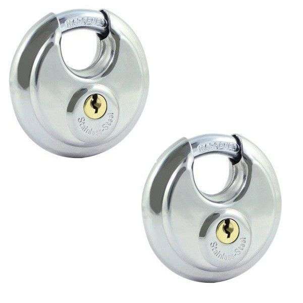 Heavy Duty Disc Padlock - 80mm - 2 Pack