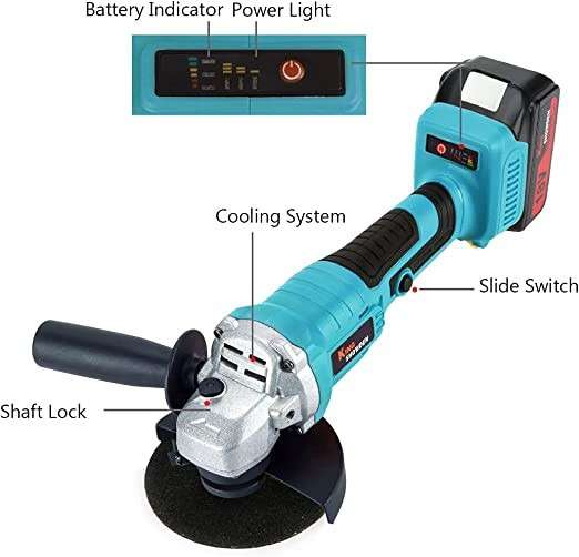 Angle Grinder Brushless 21V 115mm Combo