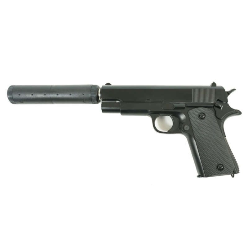 Spring Pistol Toy Gun with Pellets and Silencer