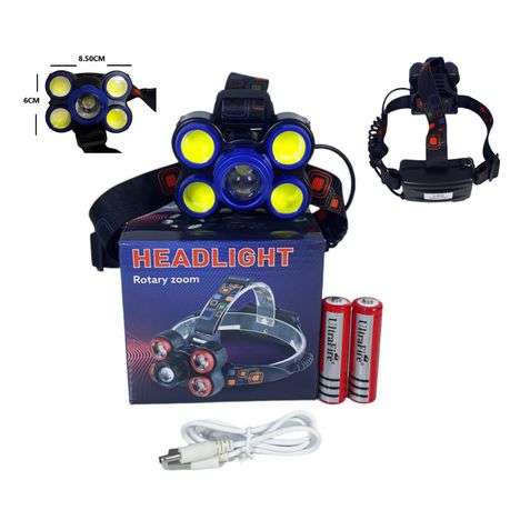 Rechargeable LED Headlamp with Rotary Zoom