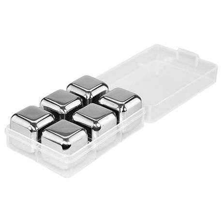 6-Pack Stainless Steel Reusable Ice Cubes For Drinks