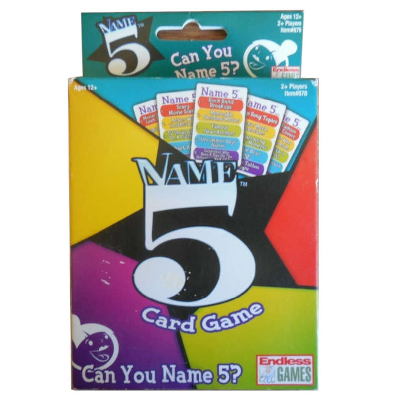 Name 5 Card Game