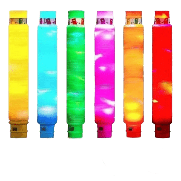 LED Light Up Pop Fidget Pipes 12 Pack