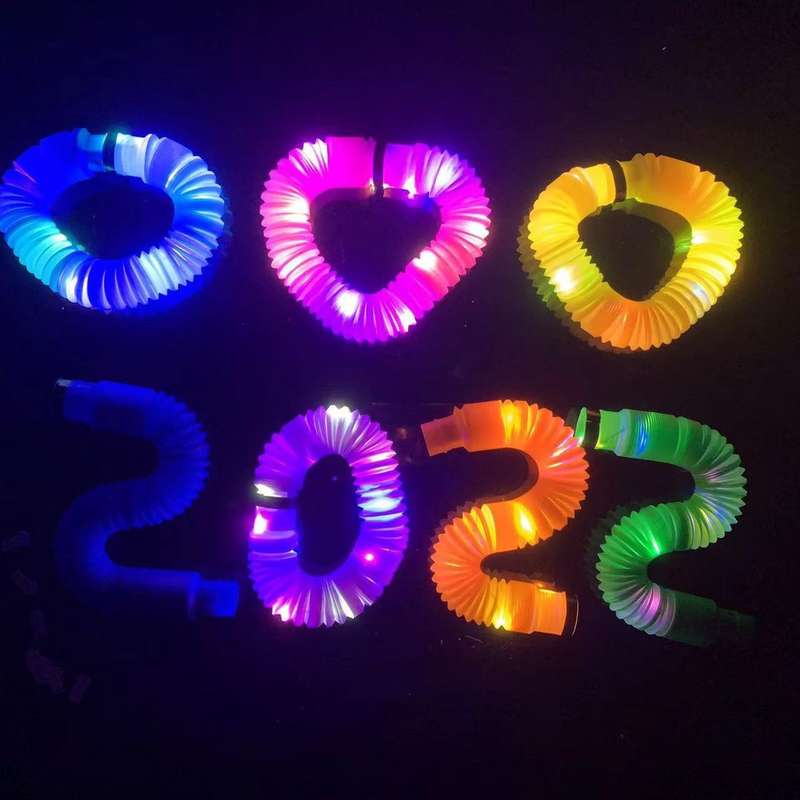 LED Light Up Pop Fidget Pipes 12 Pack
