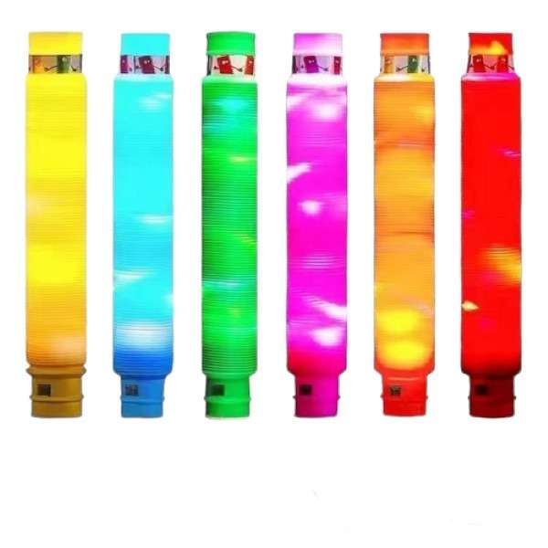 LED Light Up Pop Fidget Pipes 12 Pack