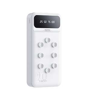 Portable 20,000 mAh Power Bank with Built-In Cables Suction Cups