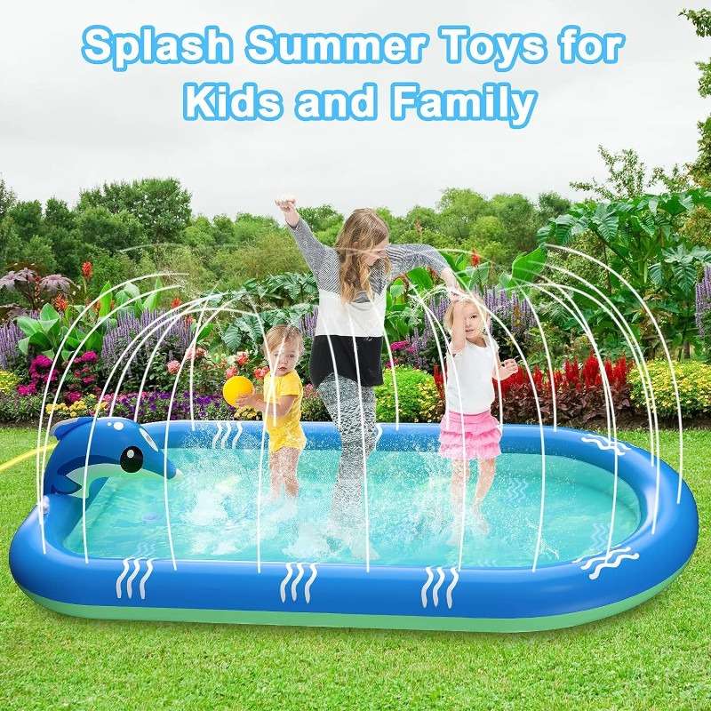 Dolphin Kids Spraying Splash Pool