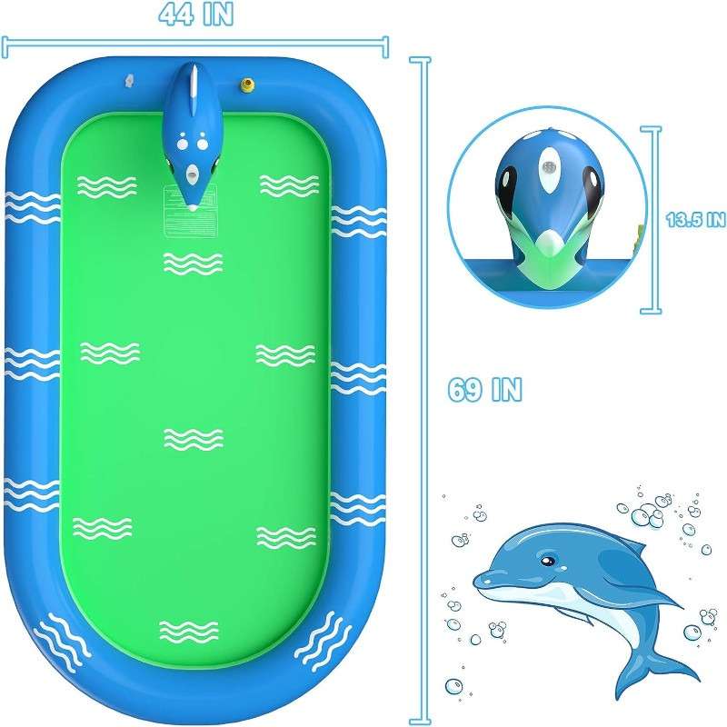 Dolphin Kids Spraying Splash Pool