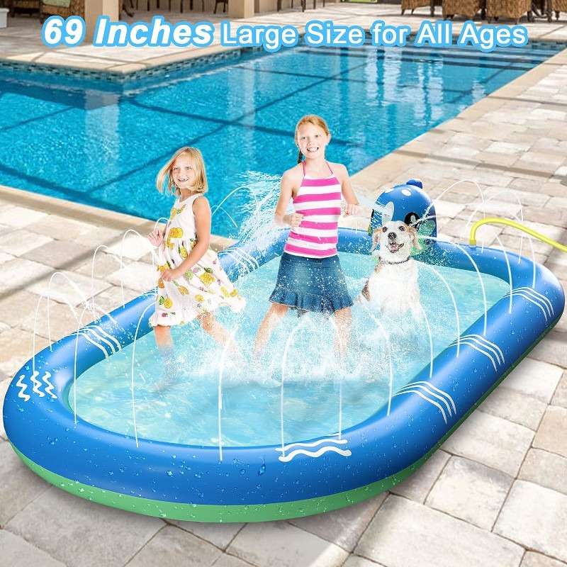 Dolphin Kids Spraying Splash Pool