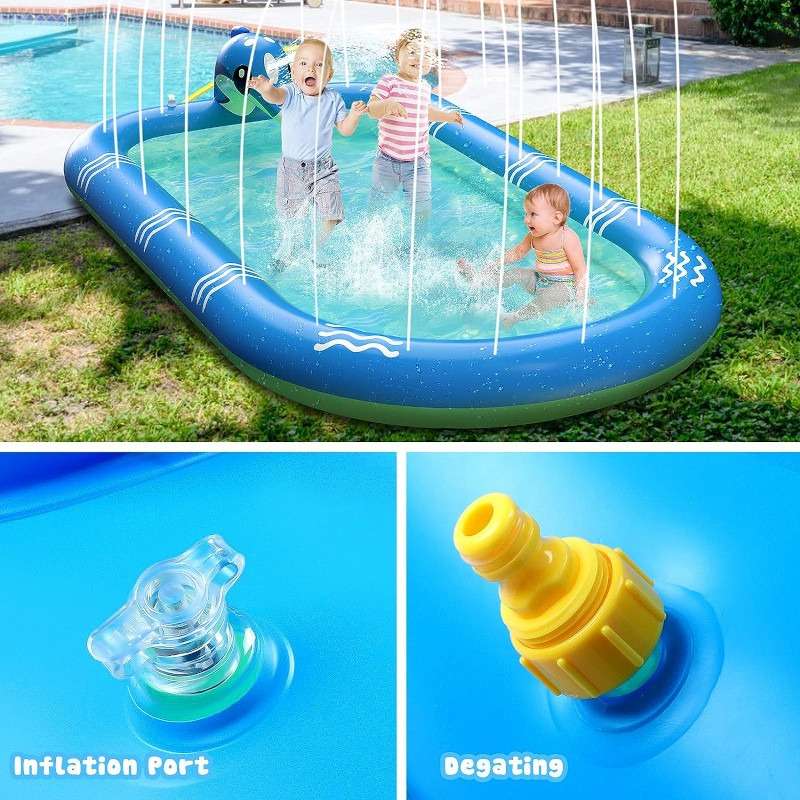 Dolphin Kids Spraying Splash Pool