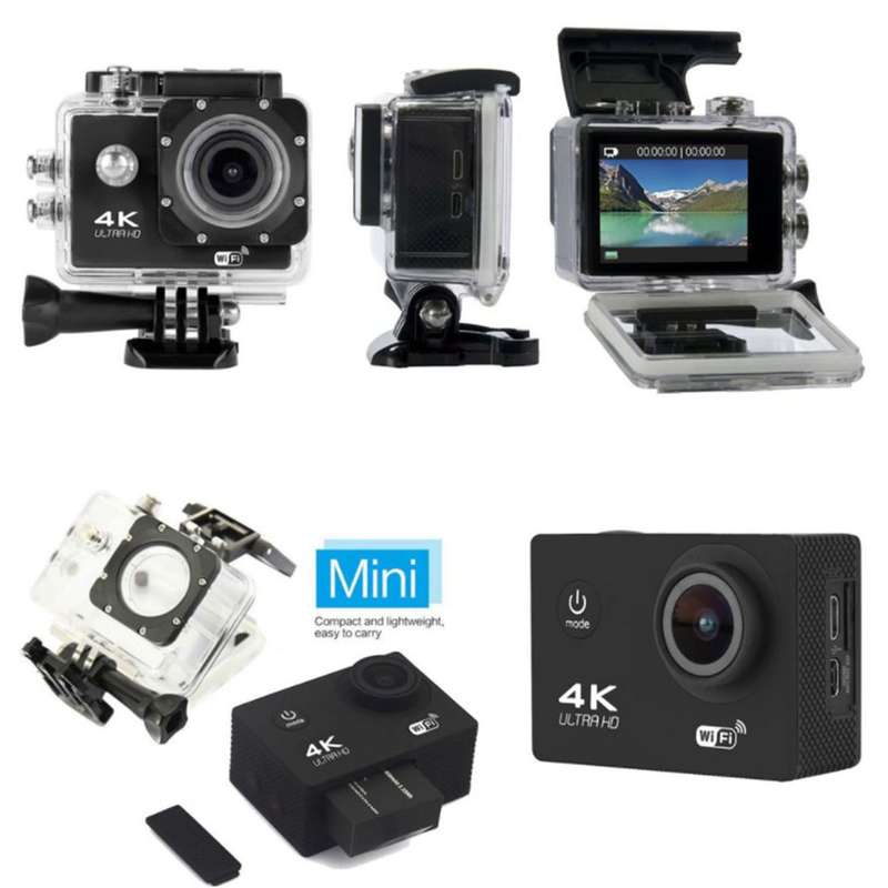 4K Action Sports Camera 30M WaterResistant With Remote Control & SD Card Andowl
