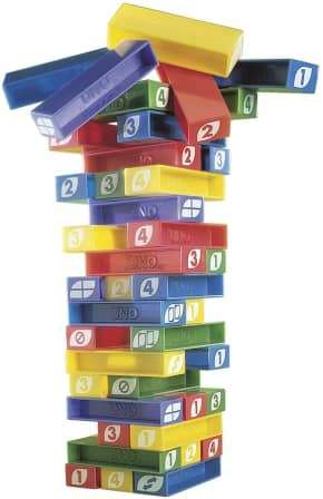 Uno Stacko Colorful Blocks Game