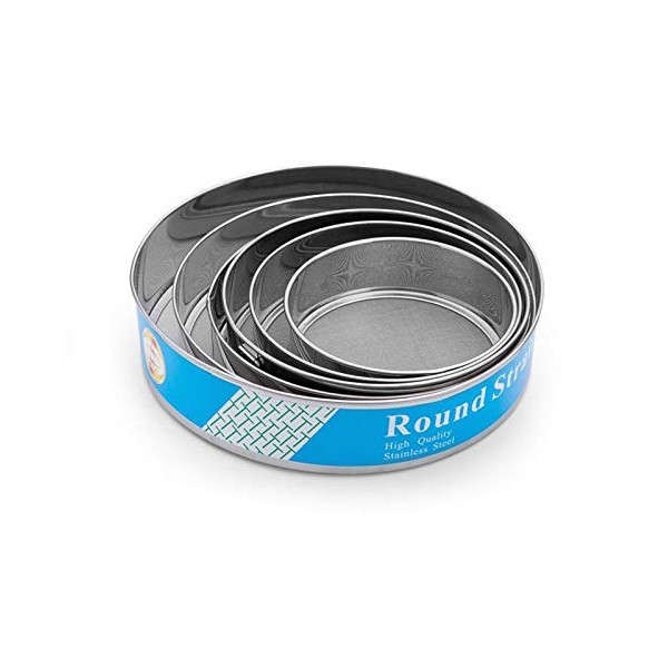 Set Of 6 Stainless Steel Round Mesh Strainer
