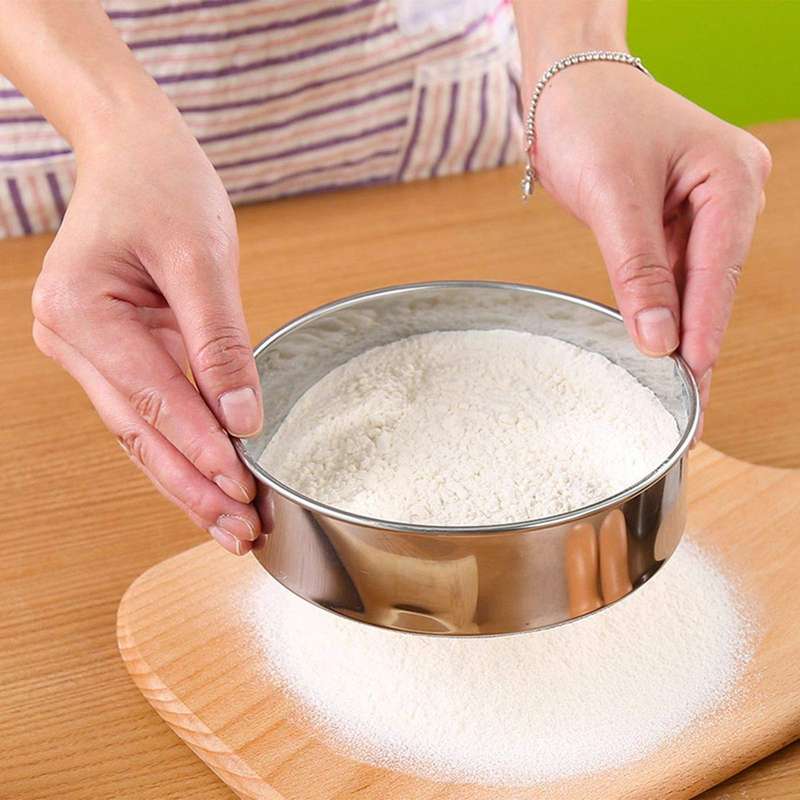 Set Of 6 Stainless Steel Round Mesh Strainer