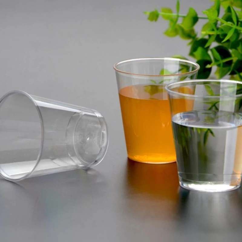 Plastic Tot Glass Disposable Small Plastic Glass Clear 30ml (5 Packs of 30 Galsses)
