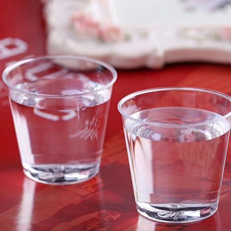 Plastic Tot Glass Disposable Small Plastic Glass Clear 30ml (5 Packs of 30 Galsses)