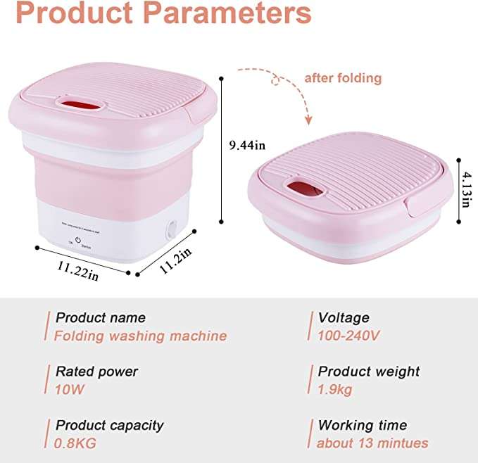Portable Foldable Mini Folding Washing Machine