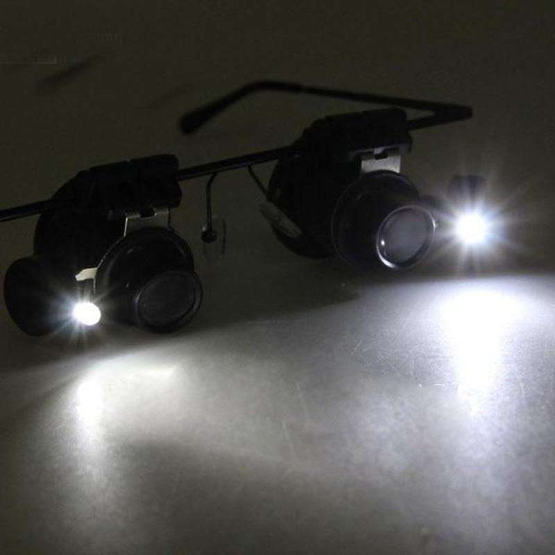 Glasses Type Watch Repair Loupe Magnifier with LED Light