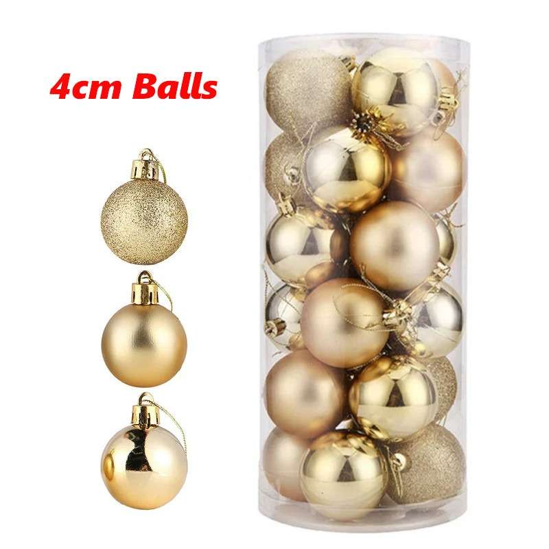 Christmas Tree Baubles - Christmas Balls (12 Piece) 4cm