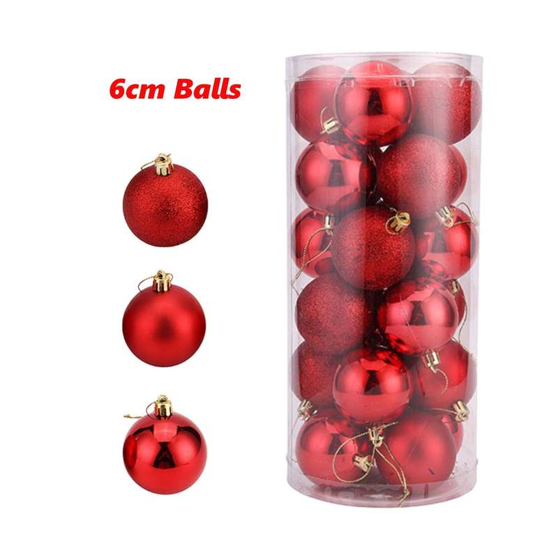 Christmas Tree Baubles - Christmas Balls (12 Piece) 6cm