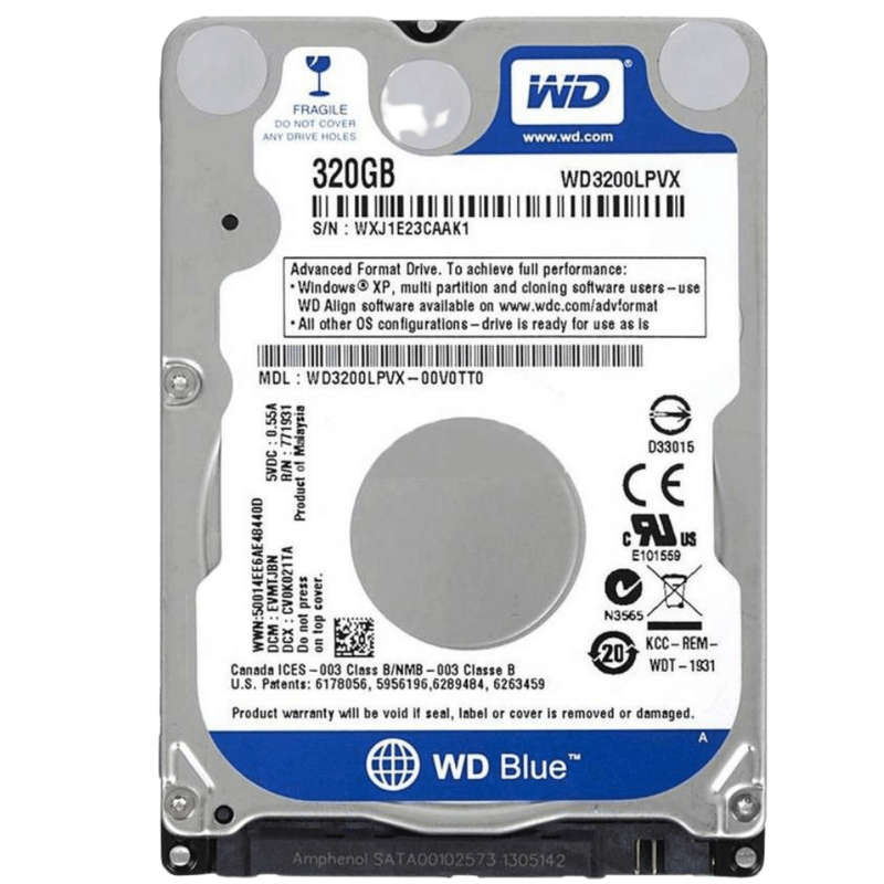 Laptop  320GB Hard Drive - Various Brands
