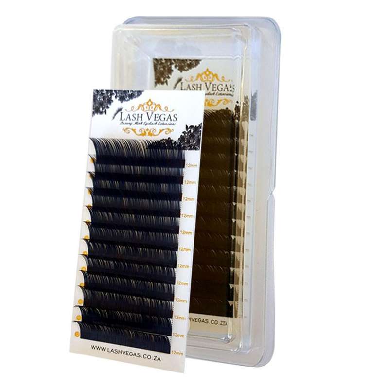 LASH Vegas Luxury Mink Eyelash Extensions (Soft Tray) - c-curl - 8mm - 0-07mm