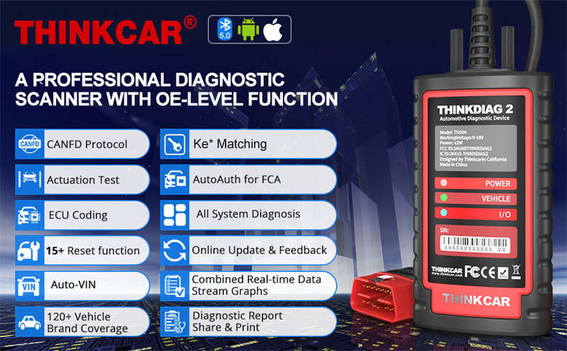 THINKCAR ThinkDiag 2 Thinkdiag2 ALL Software 1 Year Free Update Diagnostic tool