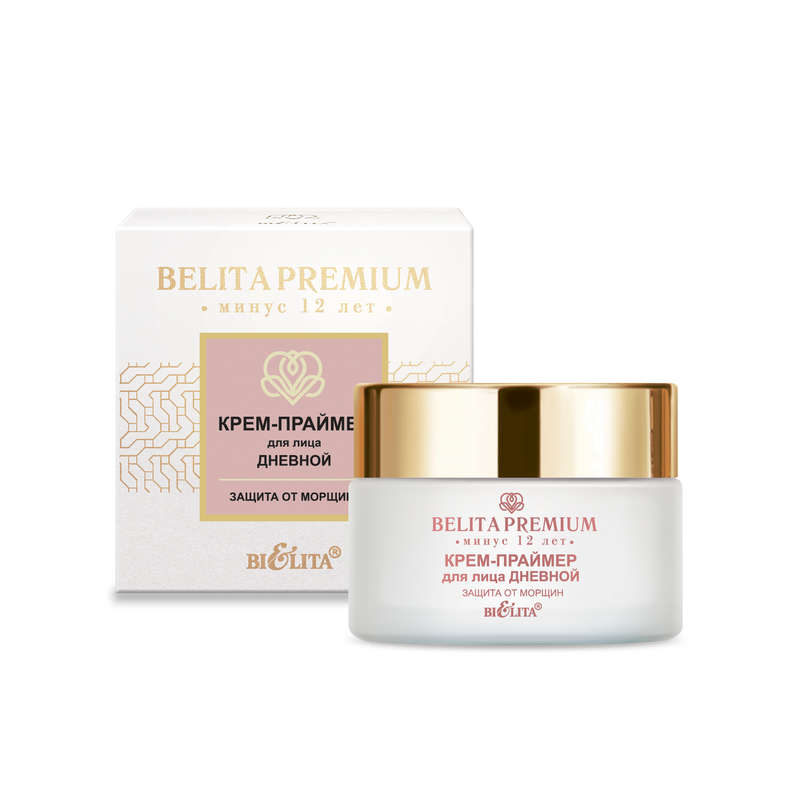 BELITA PREMIUM MINUS 12 Years Day Cream Primer for Face with Plant Stem Cells, 50ml