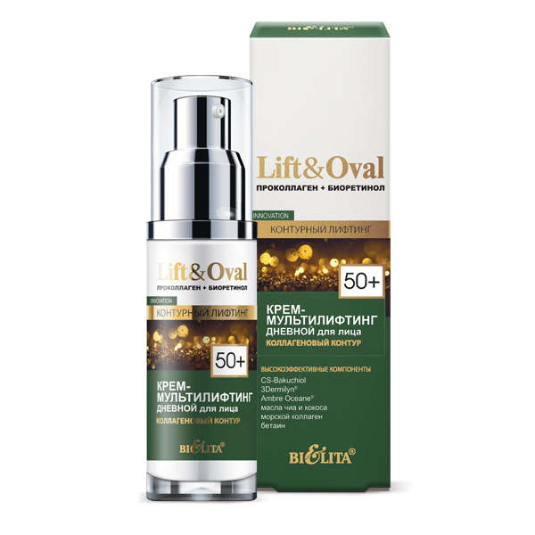Lift&Oval 50+, Collagen Contour Day Multi-Lifting Face Cream, 50ml