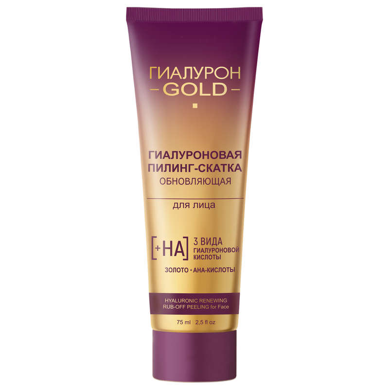 Hyaluron Gold Hyaluronic Peeling-Roller Renovating for face with Three Aha-Acids and Bio Gold, 75ml