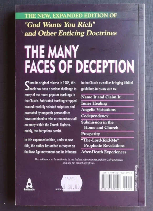 The many faces of deception