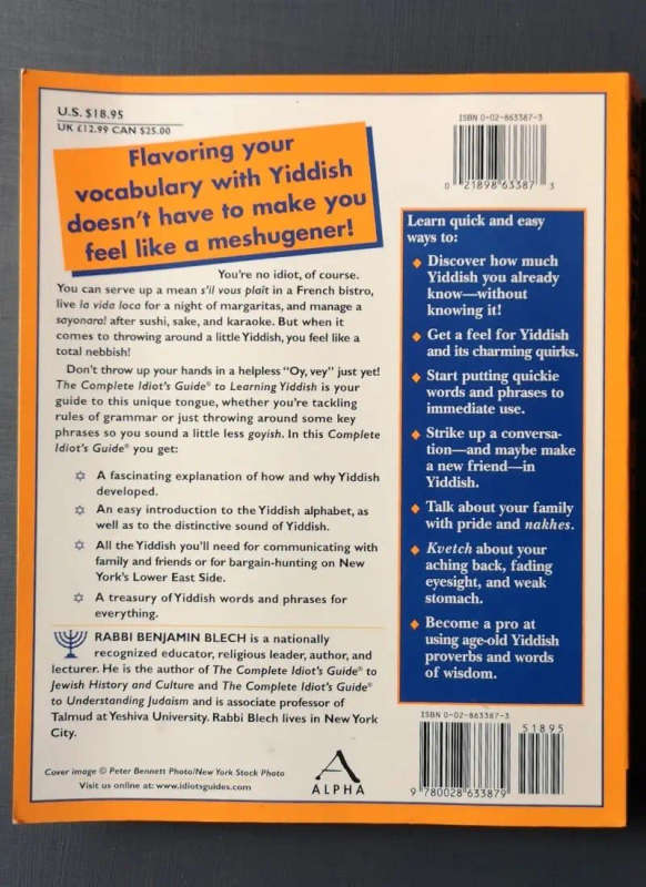 The Complete Idiot's Guide to Learning Yiddish
