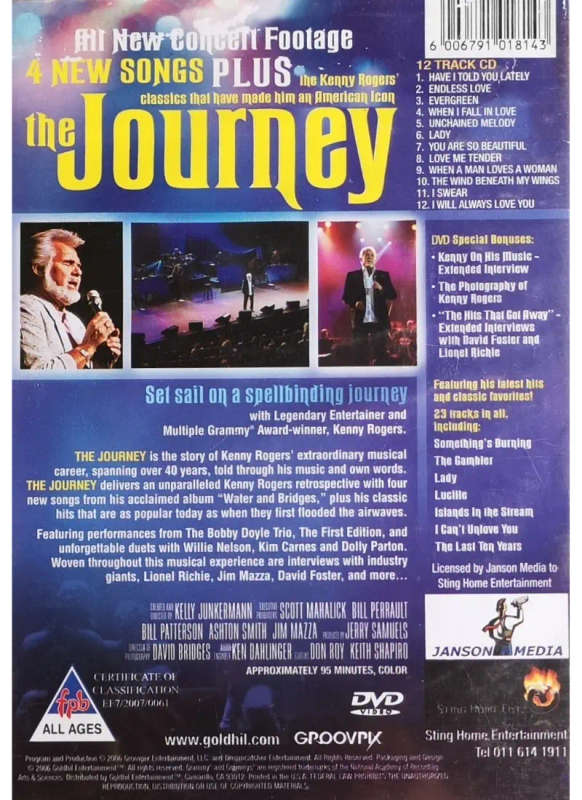 Kenny Rogers  The Journey (CD and DVD)